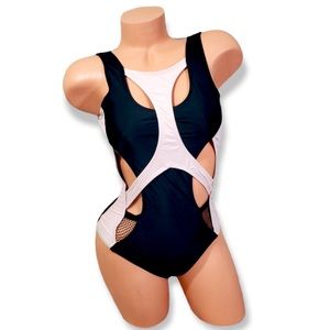 Colorblock Racer One Piece Swimsuit